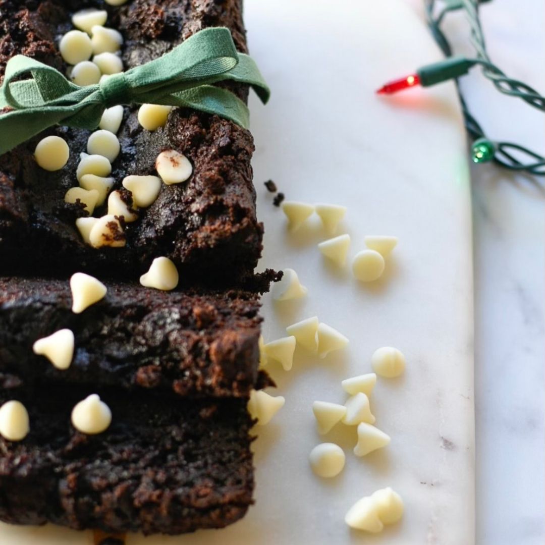 Gluten Free Chocolate Peppermint Zucchini Bread - Loaf Life