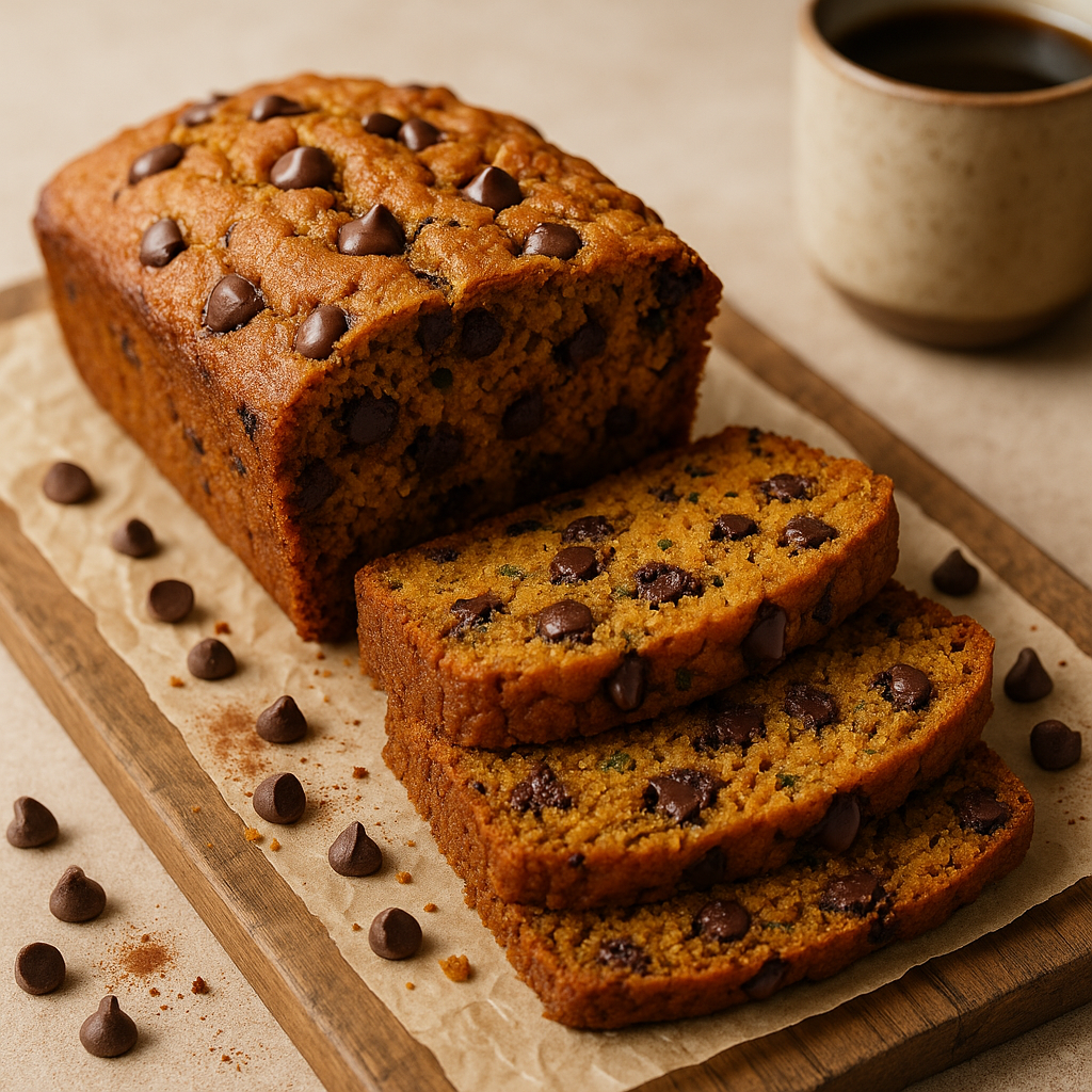 Gluten Free Pumpkin Chocolate Chip Zucchini Bread